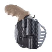 HOLSTER ARS STAGE 1 FIBRE DE CARBONE - REVOLVER SMITH & WESSON CARCASSE J - DROITIER - HOGUE