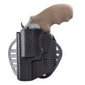 HOLSTER ARS STAGE 1 FIBRE DE CARBONE - REVOLVER SMITH & WESSON CARCASSE J - GAUCHER - HOGUE